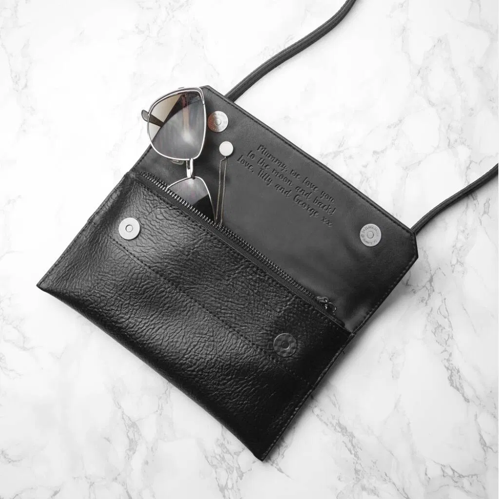 Personalised Leather Clutch Bag - Main Image