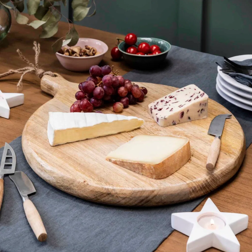 Mango Wood Round Serving Board - main product image