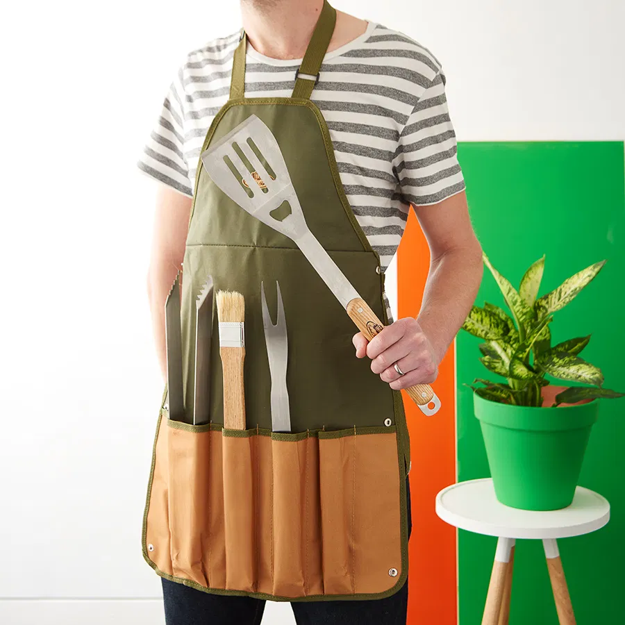 Personalised Barbecue Apron And Tool Set - main product image