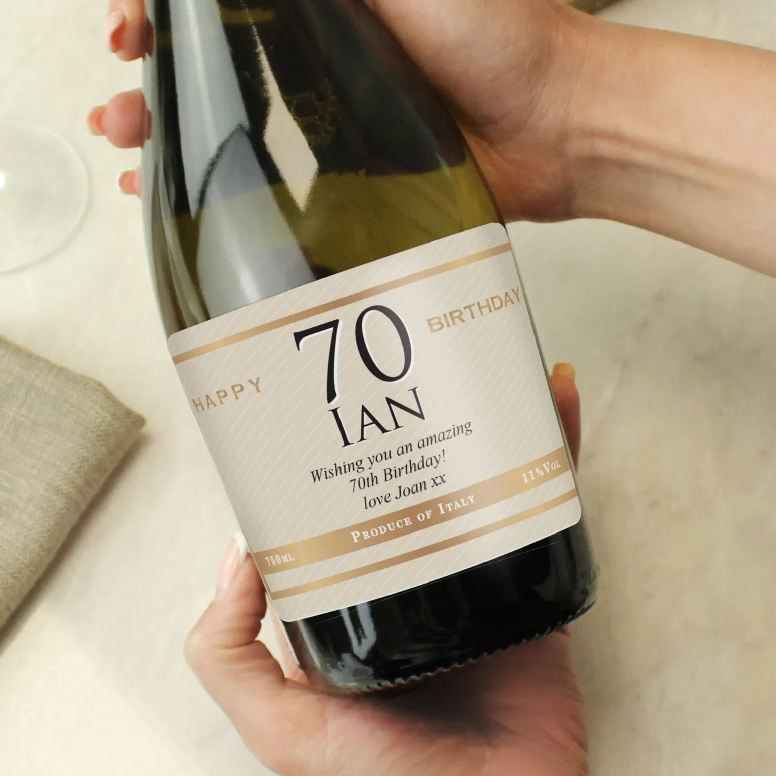 Personalised Floral Always And Forever Bottle Of Prosecco - main product image