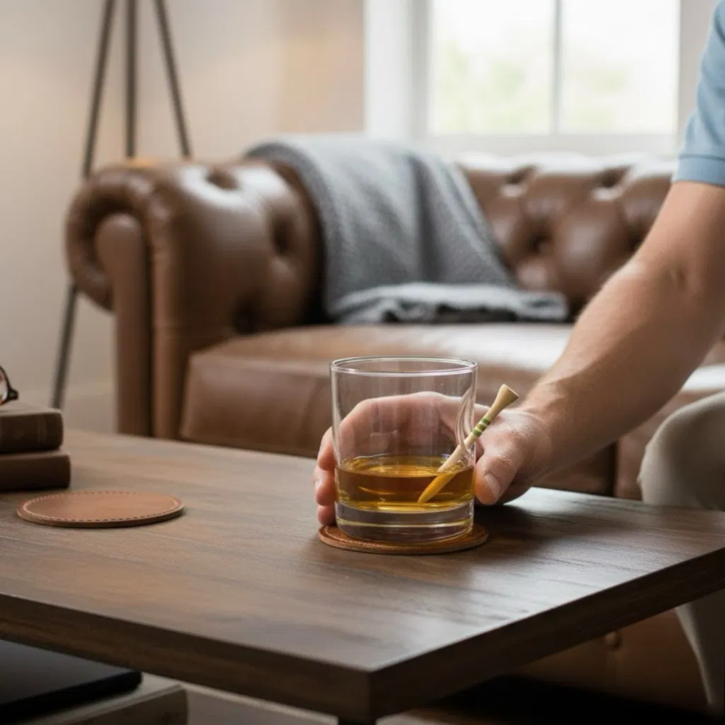 Personalised Golf Tee Whisky Glass - main product image