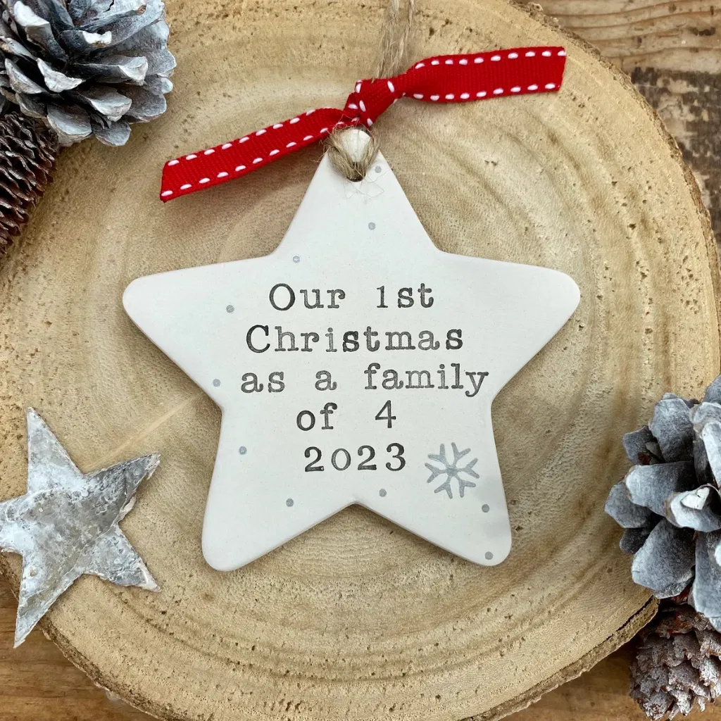 Personalised 'Our First Christmas' Decoration - main product image