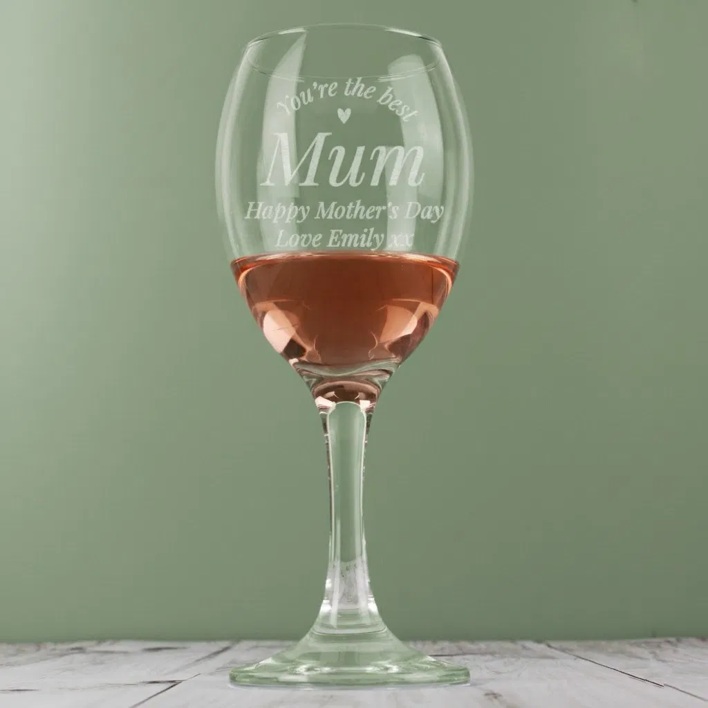 Personalised 'You Are The Best' Wine Glass - main product image