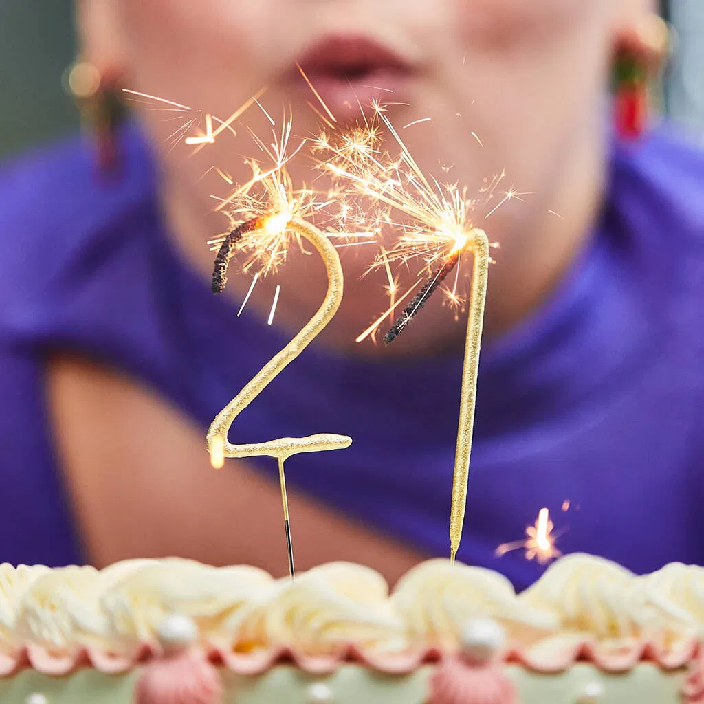 Gold Number Sparkler - main product image