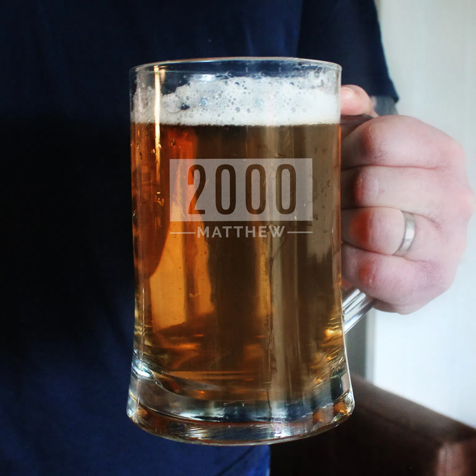 Personalised Name And Date Pint Tankard - Main Image