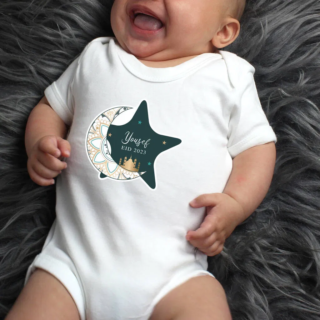 Personalised 1st Eid Babygrow - main product image