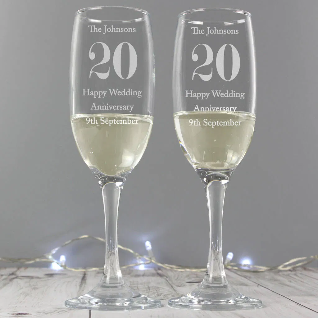 Personalised Anniversary Pair Of Flutes - main product image