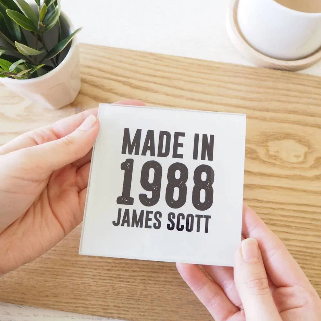 Personalised Birth Year Coaster - main product image