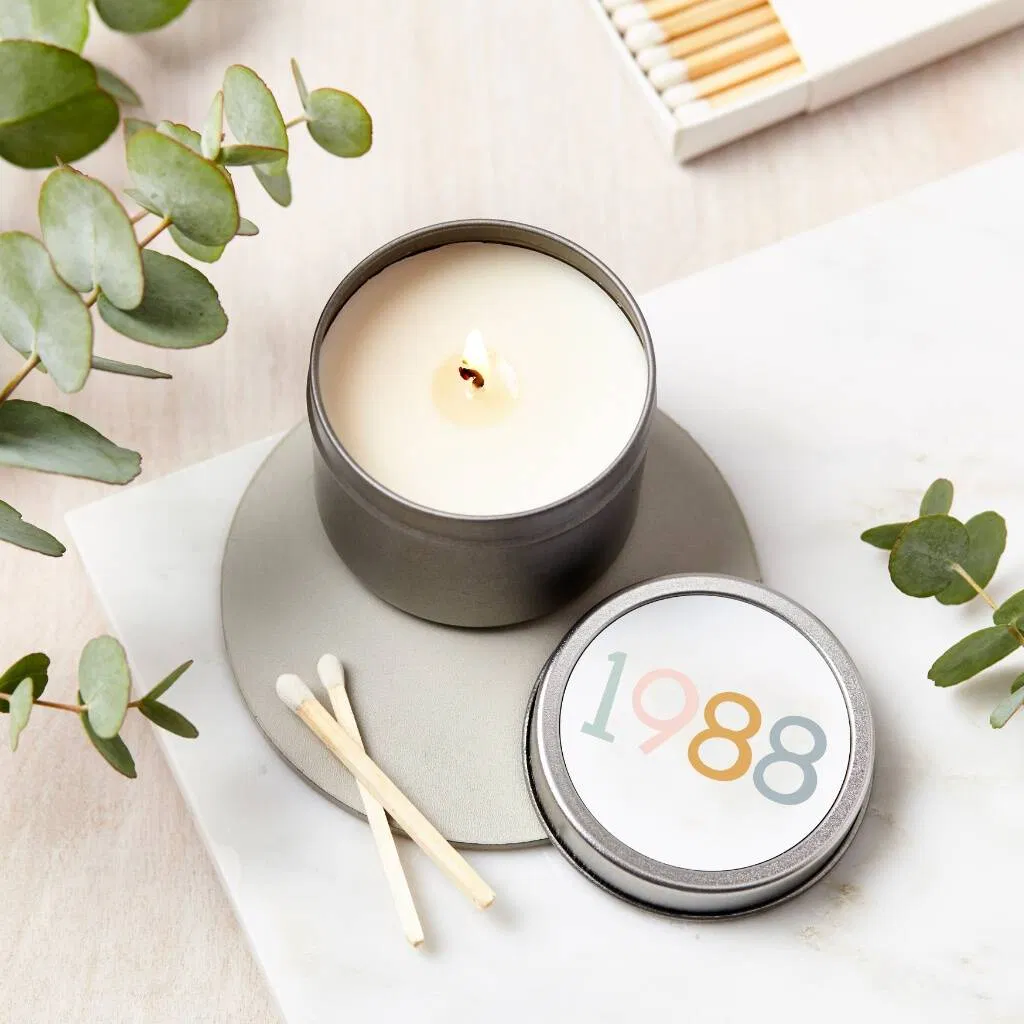 Personalised Birth Year Soy Candle - main product image