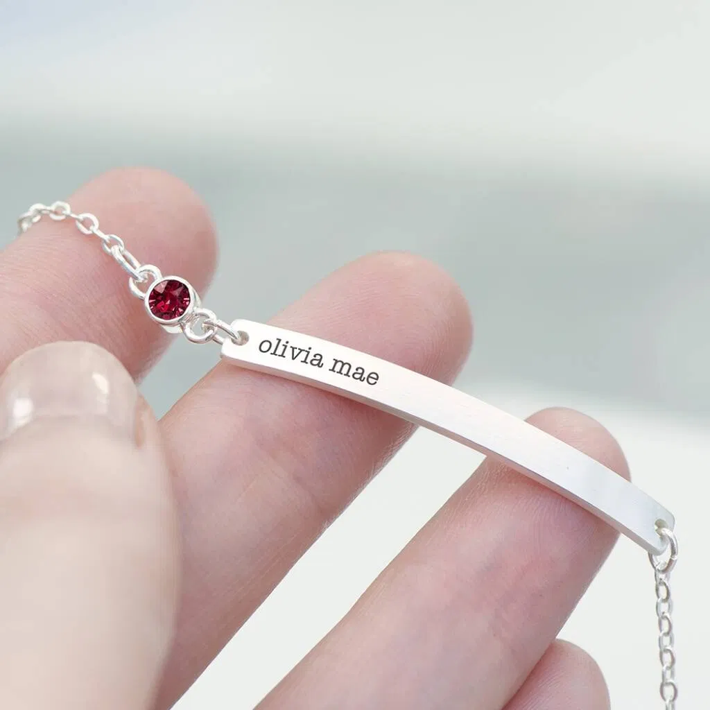 Personalised Birthstone Swarovski Crystal Bracelet - main product image