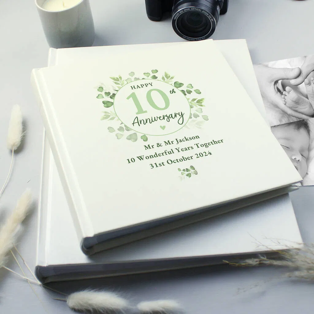 Personalised Botanical Anniversary Photo Album - main product image