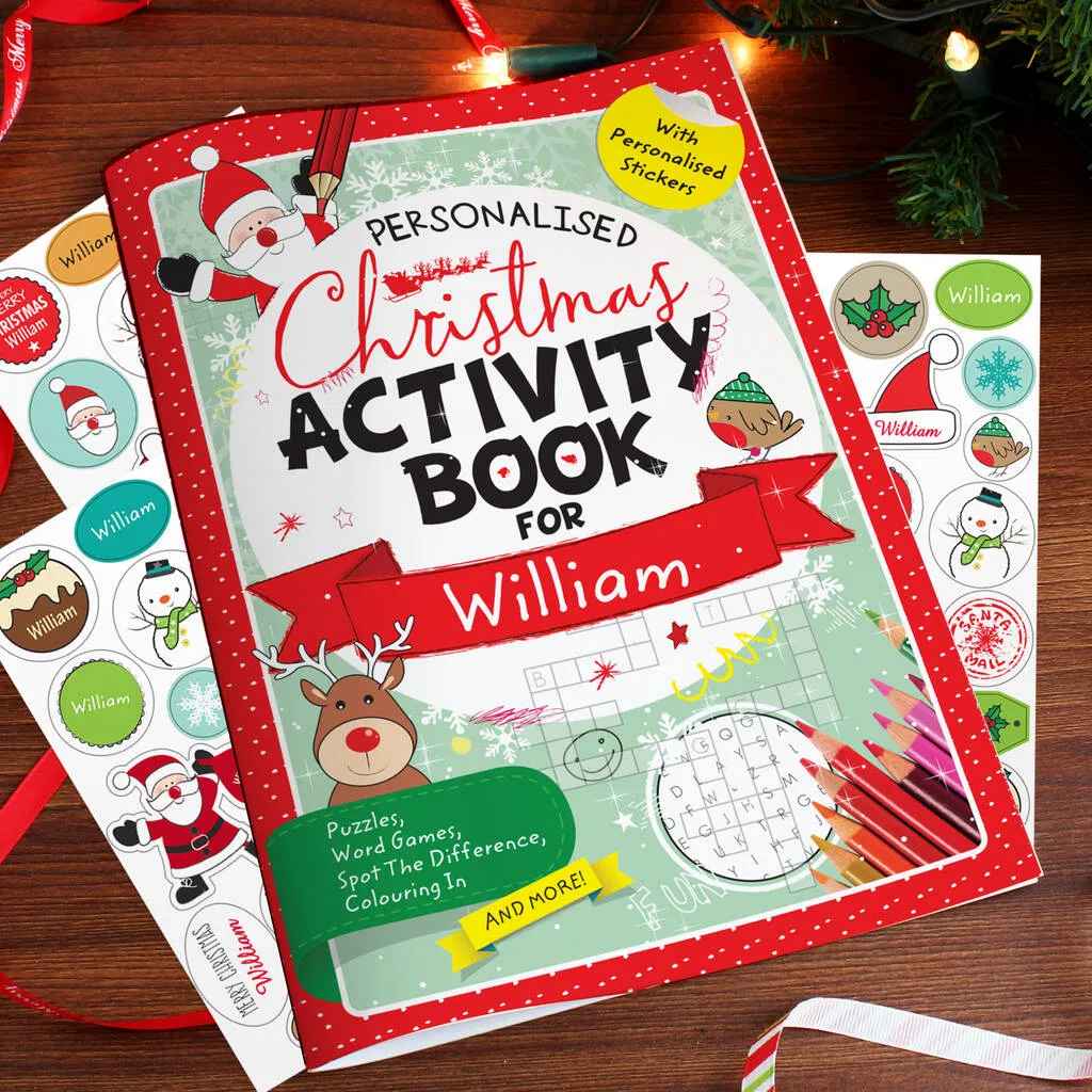 Personalised Christmas Activity Book With Stickers - main product image