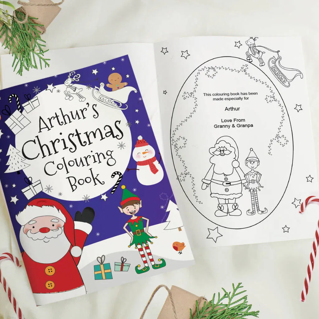Personalised Christmas Colouring Book - main product image