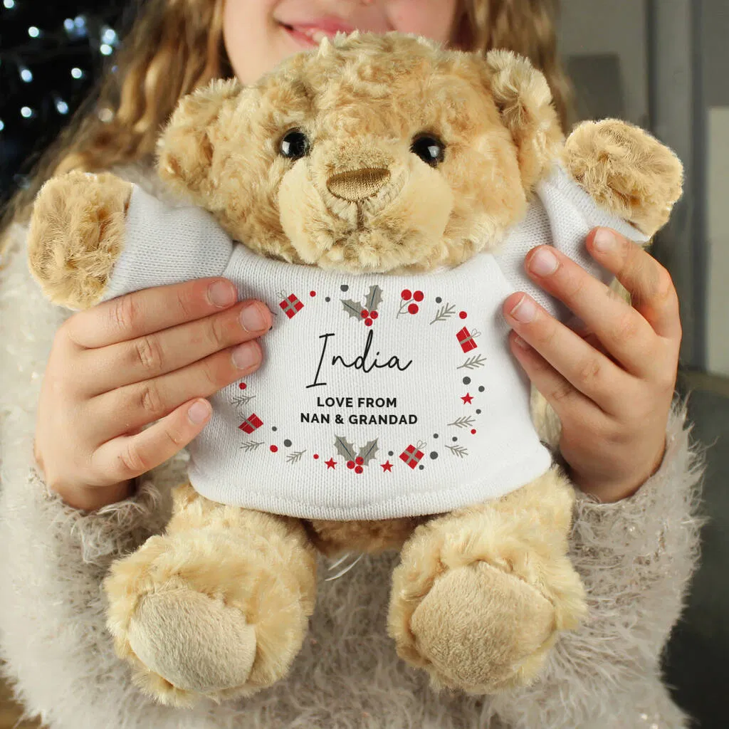 Personalised Christmas Teddy Bear - main product image