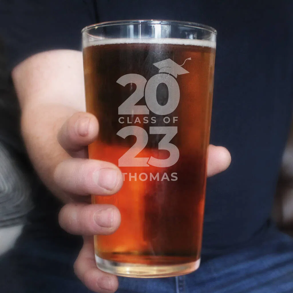 Personalised 'Class Of 'Graduation Pint Glass - main product image