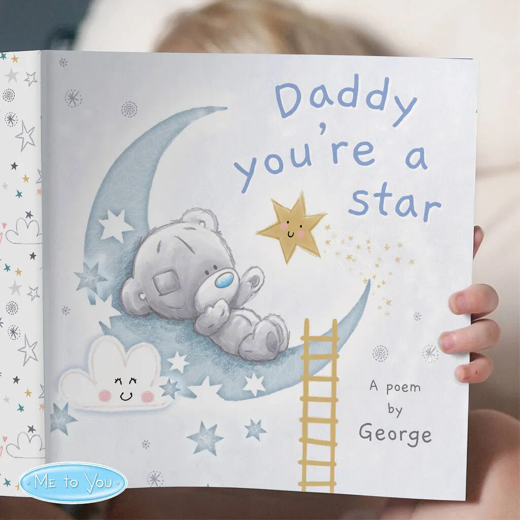 Personalised 'Daddy You're A Star' Poem Book - main product image