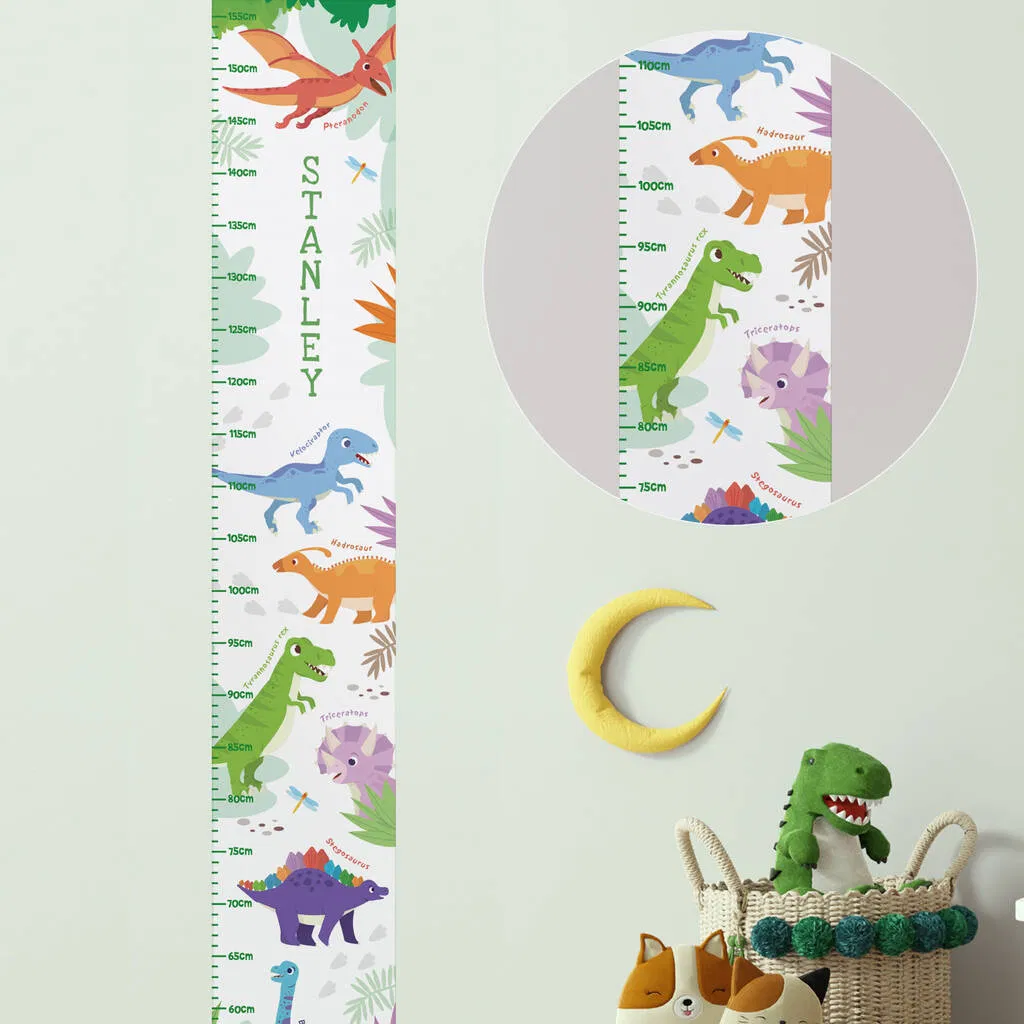 Personalised Dinosaur Height Chart - main product image
