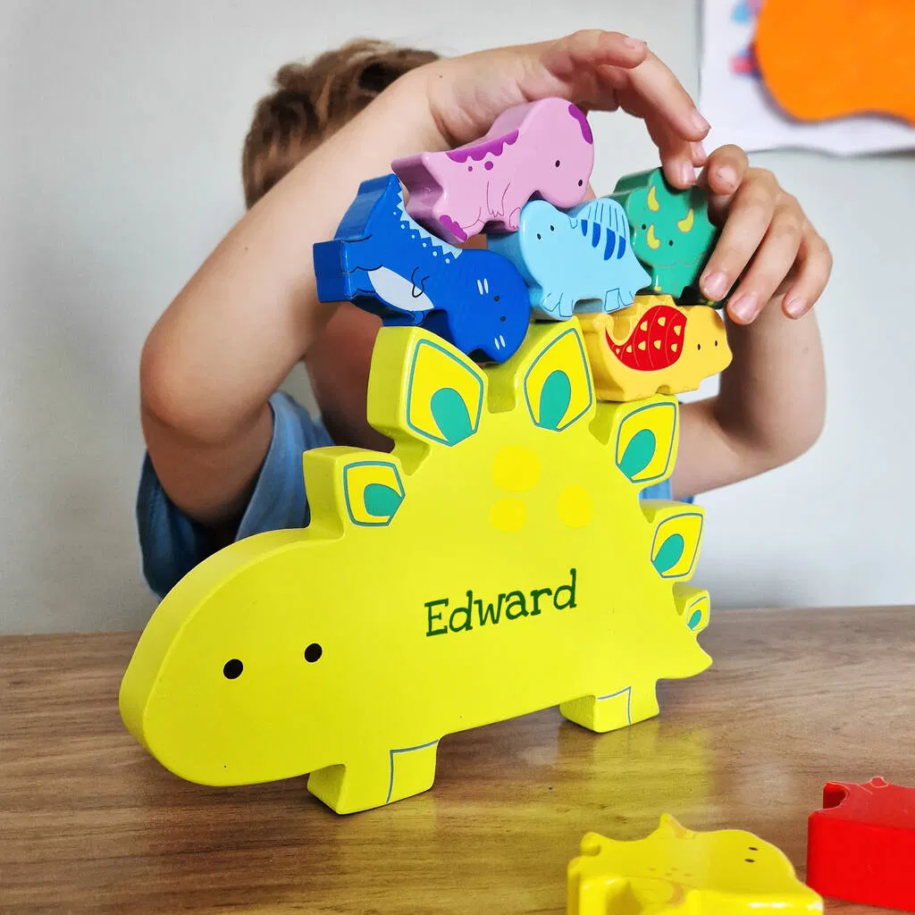 Personalised Dinosaur Stacking Toy - main product image