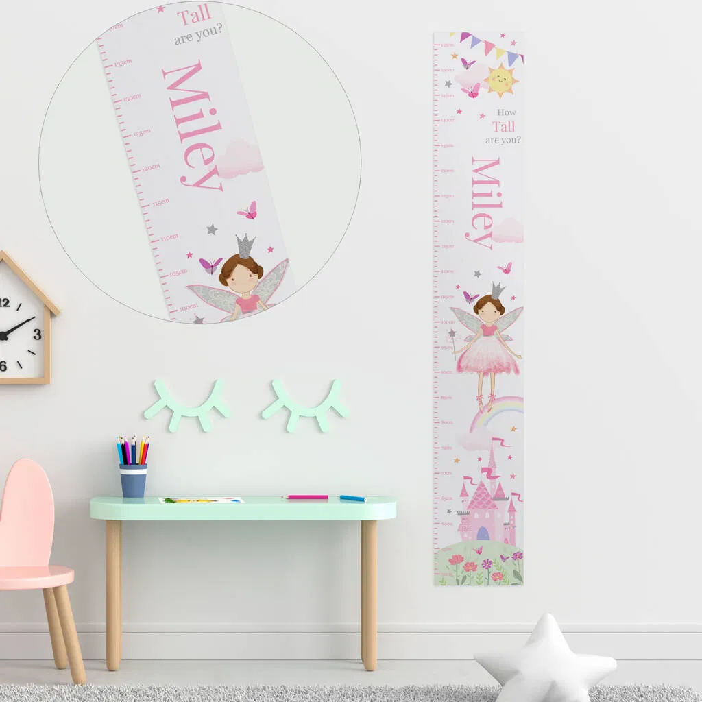 Personalised Fairy Princess Height Chart - main product image