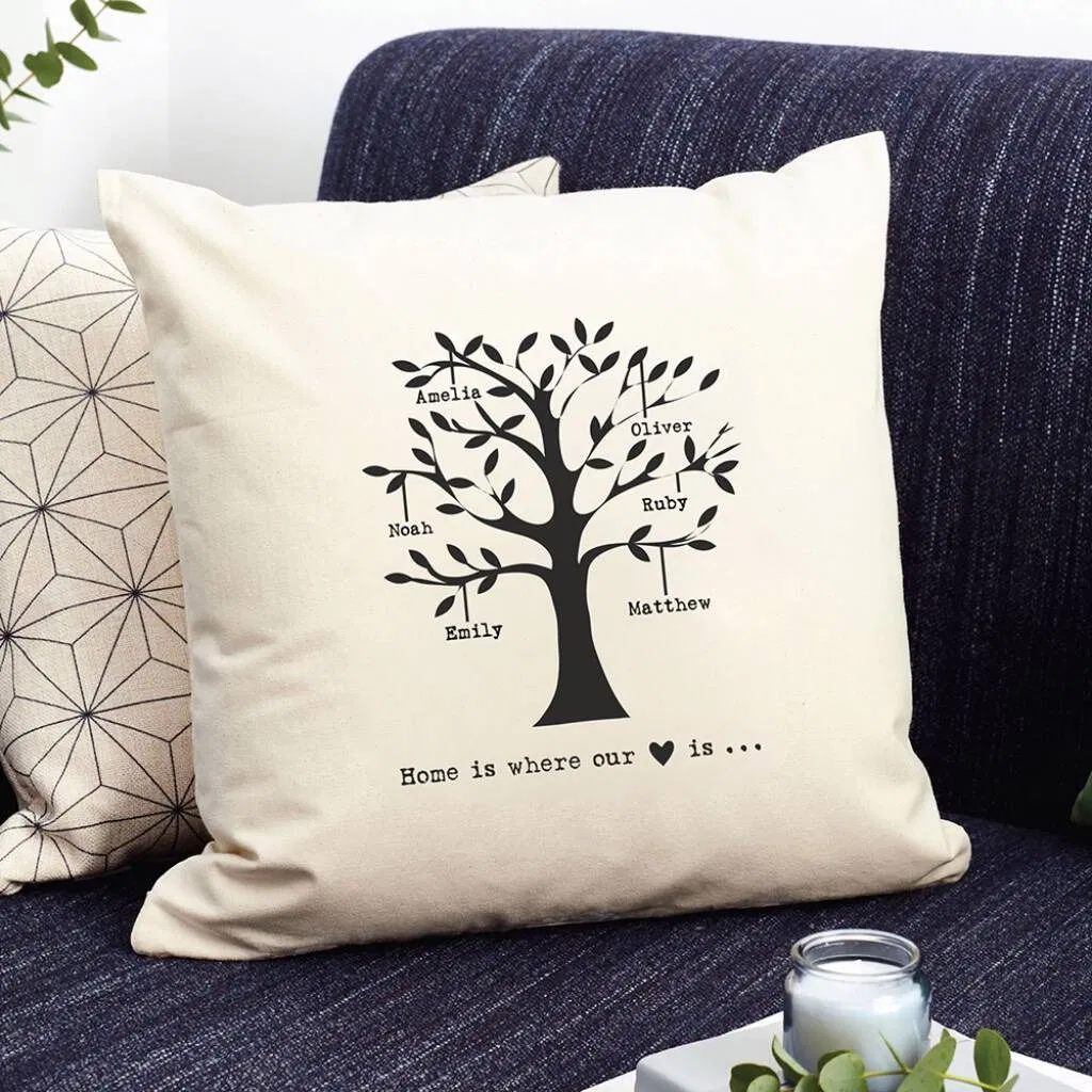 Personalised Family Tree Cushion Cover - main product image