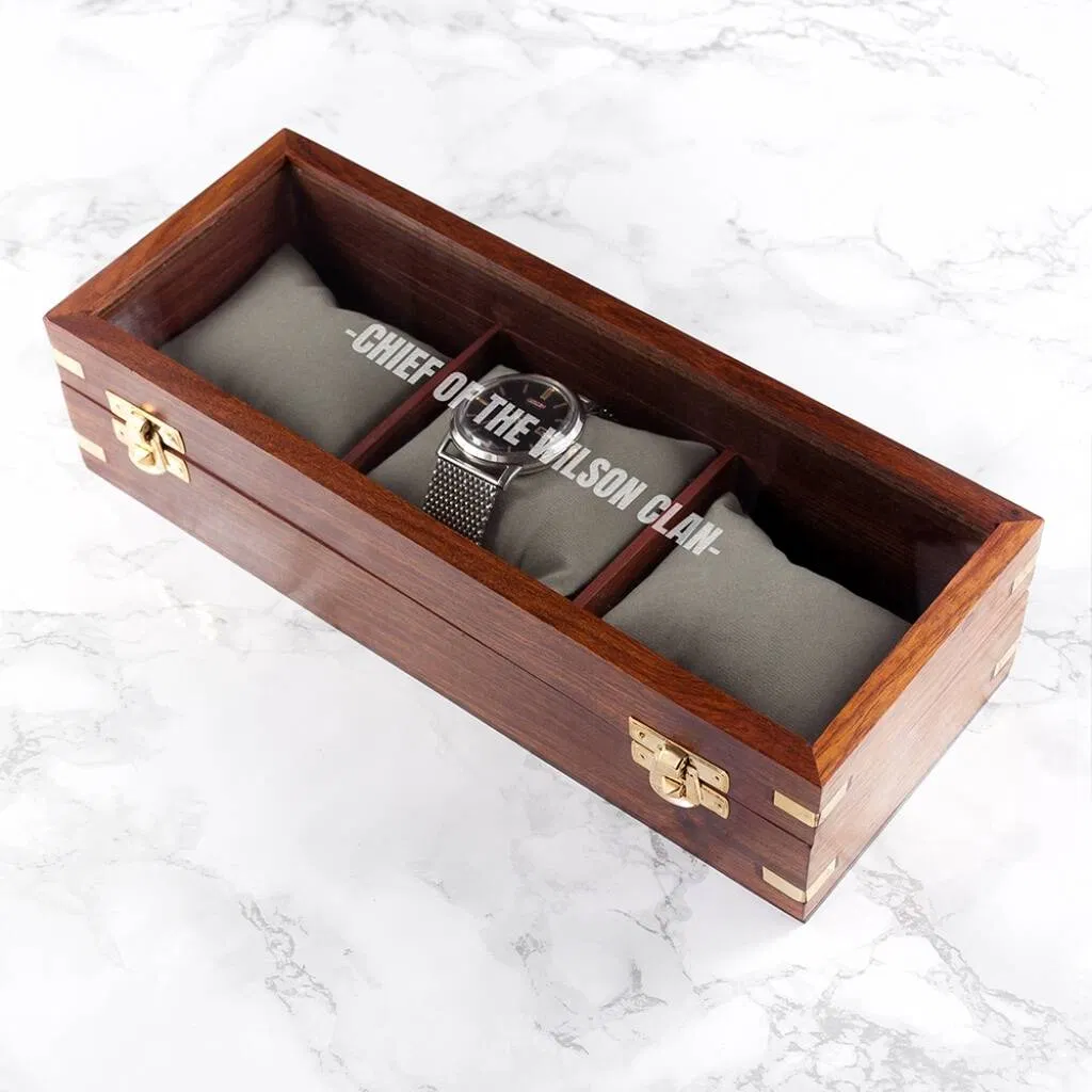 Personalised Father's Wooden Watch Box - main product image