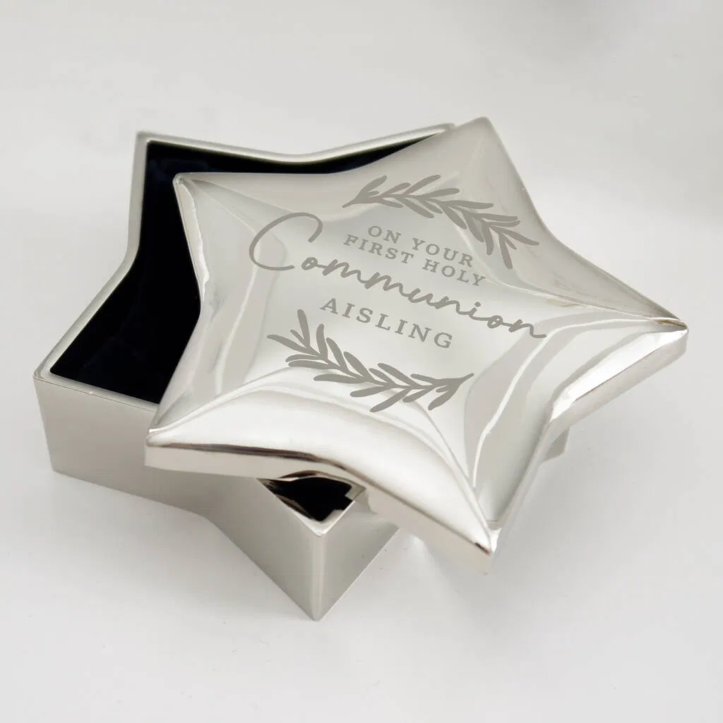 Personalised First Holy Communion Star Trinket Box - main product image