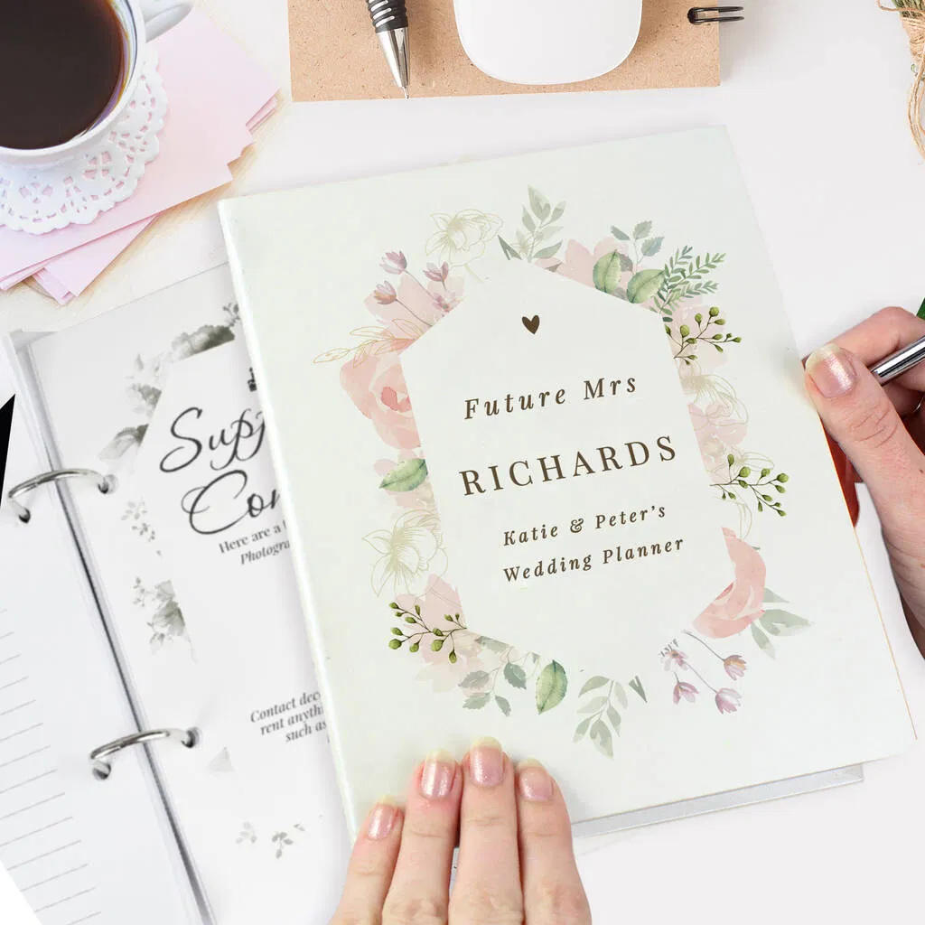 Personalised Floral Wedding Planner - main product image