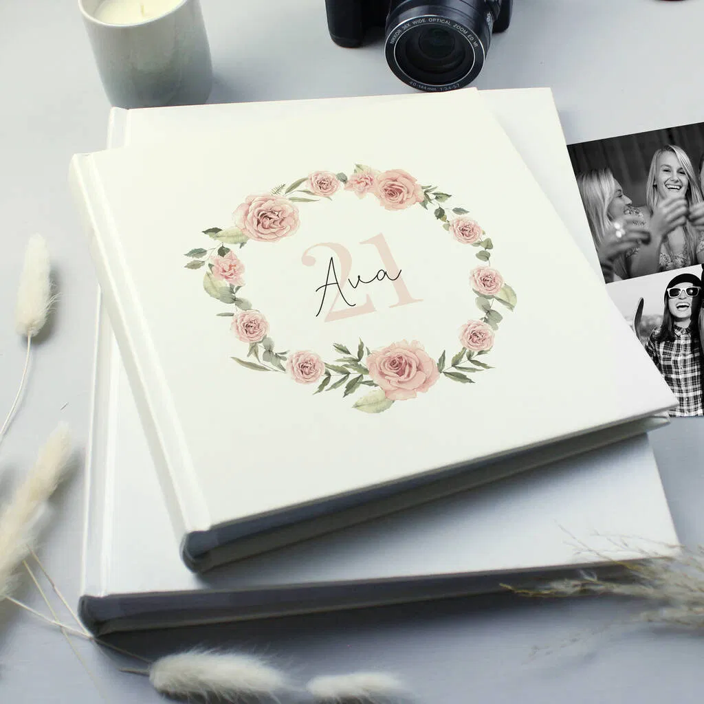 Personalised Floral Wreath Photo Album - main product image