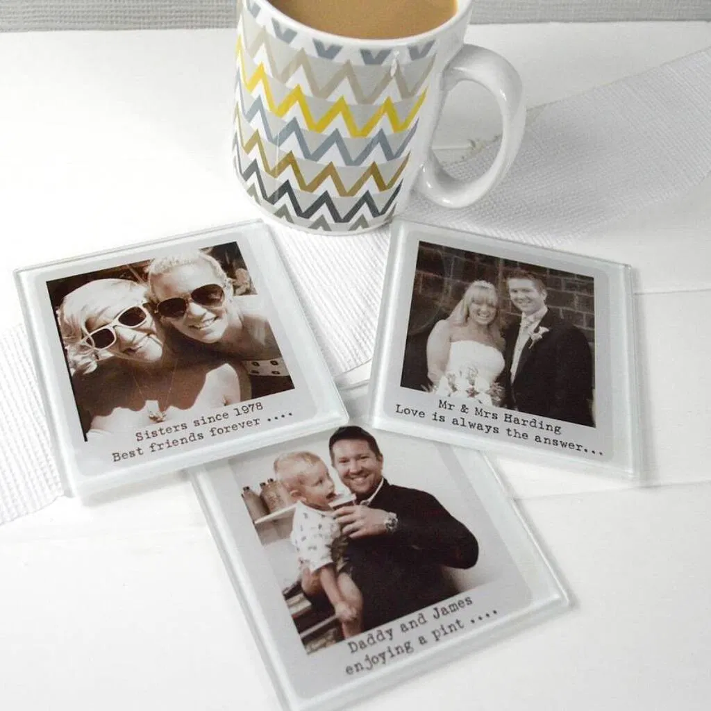 Personalised Glass Photo Coaster - main product image