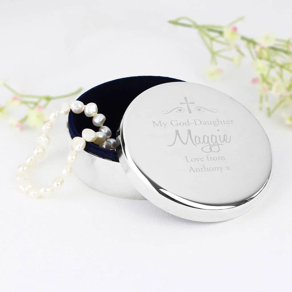 Personalised God Daughter Trinket Box - main product image