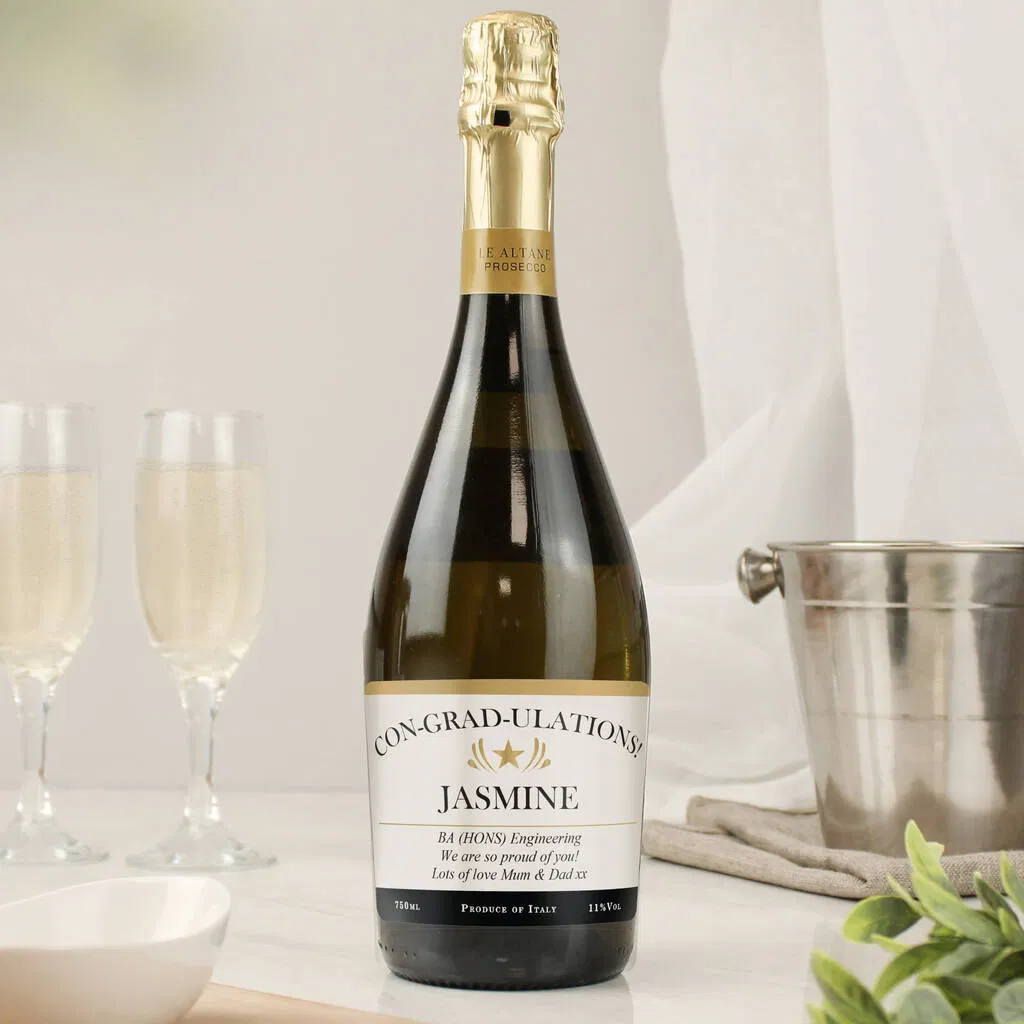 Personalised Graduation Prosecco Bottle - main product image