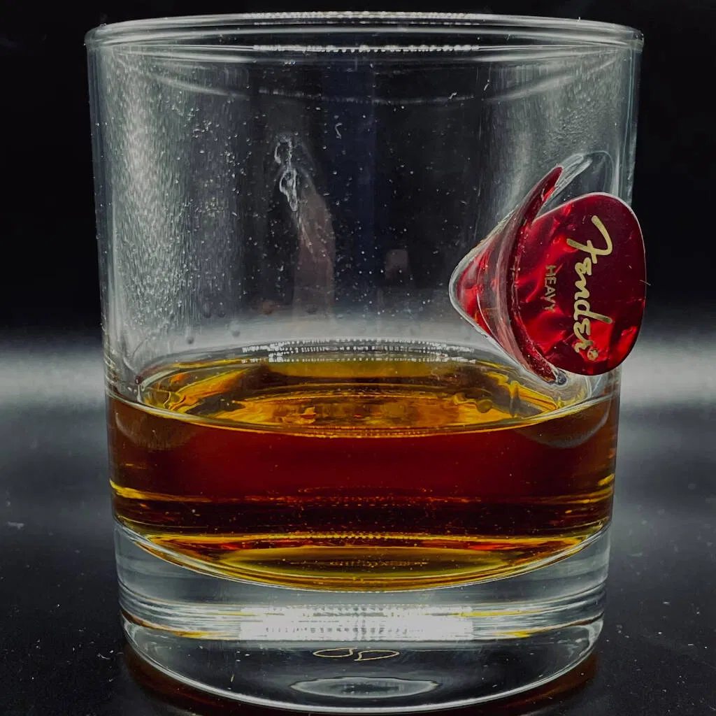 Personalised Guitar Plectrum Whisky Glass - main product image