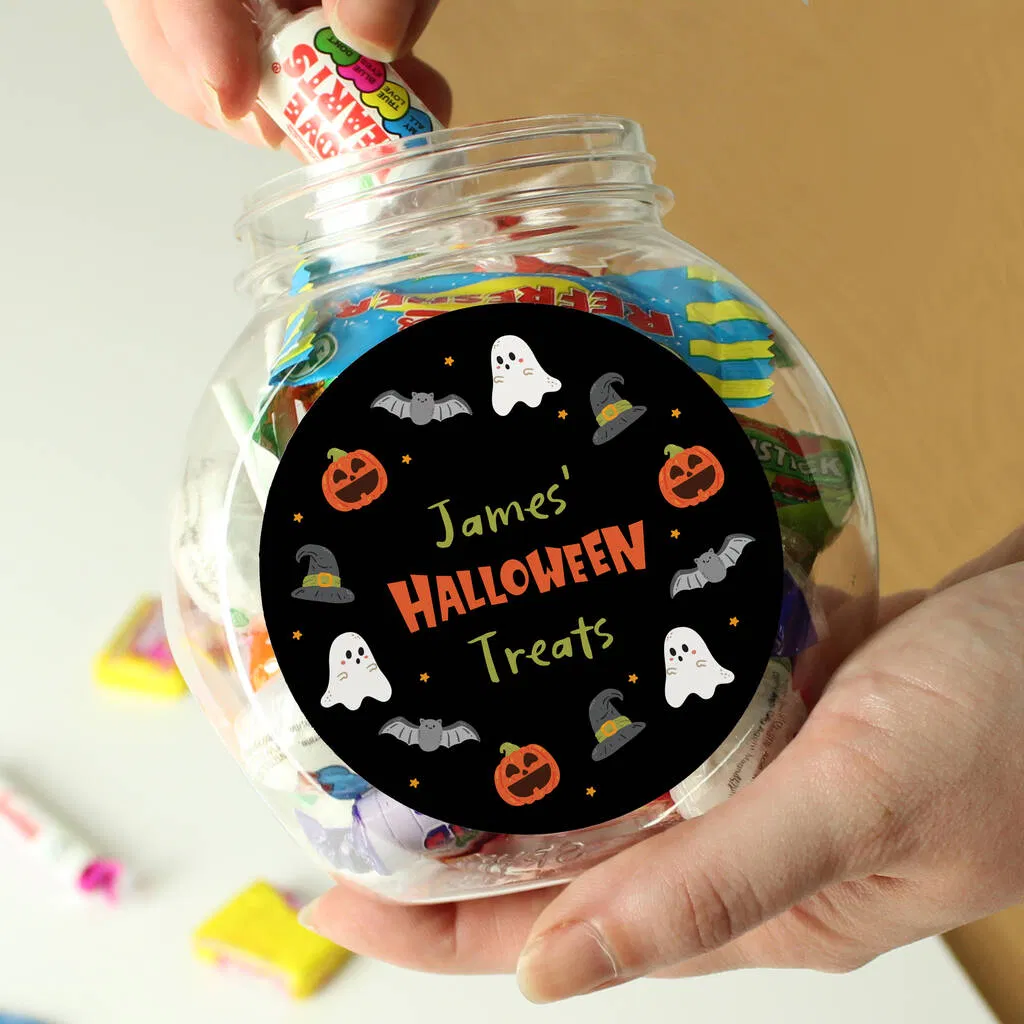 Personalised Halloween Sweets Jar - main product image