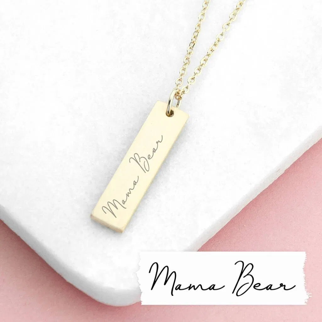Personalised Handwriting Bar Necklace - main product image
