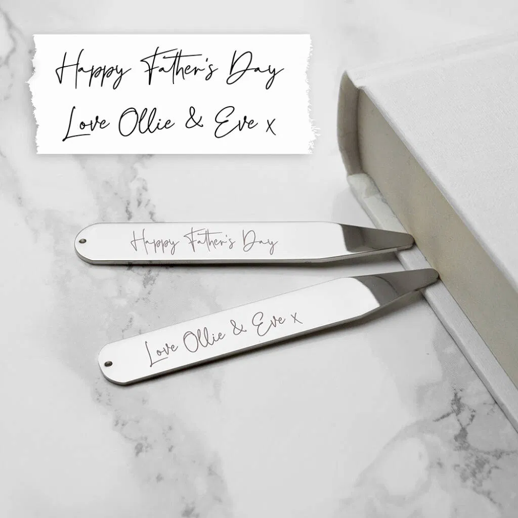 Personalised Handwriting Collar Stiffeners - main product image