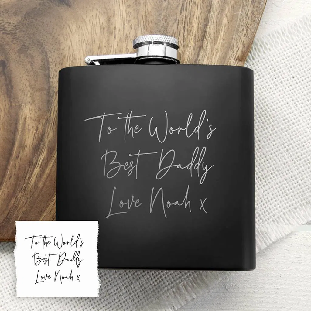 Personalised Handwriting Hip Flask - main product image