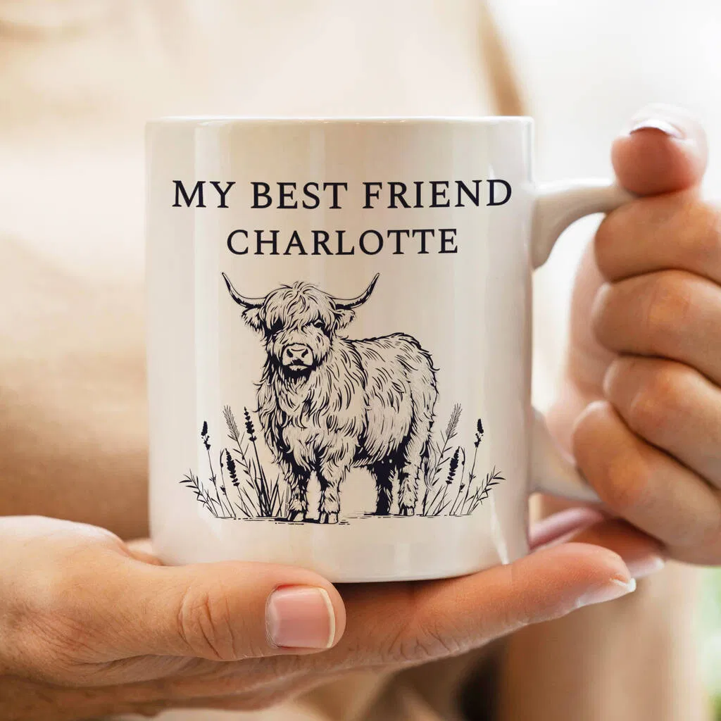 Personalised Highland Cow Mug - main product image