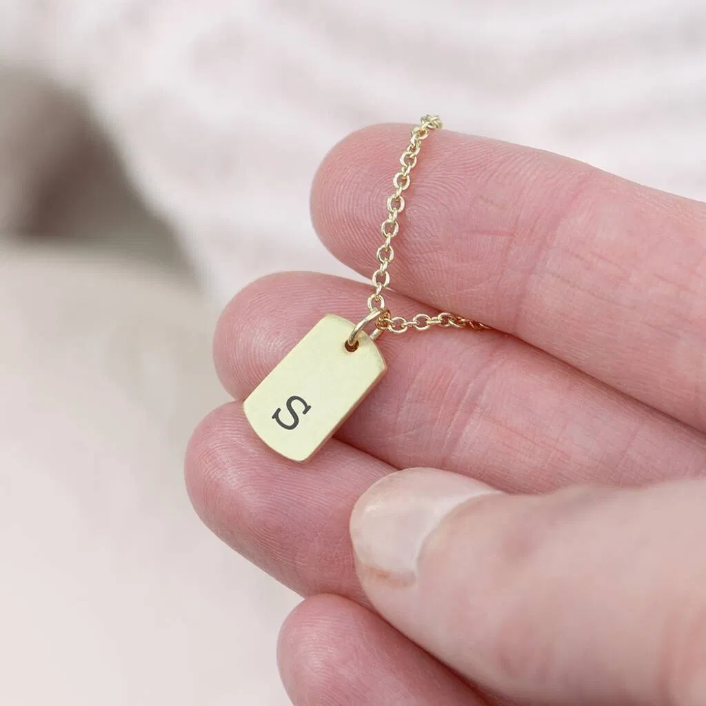 Personalised Initial Tag Necklace - main product image