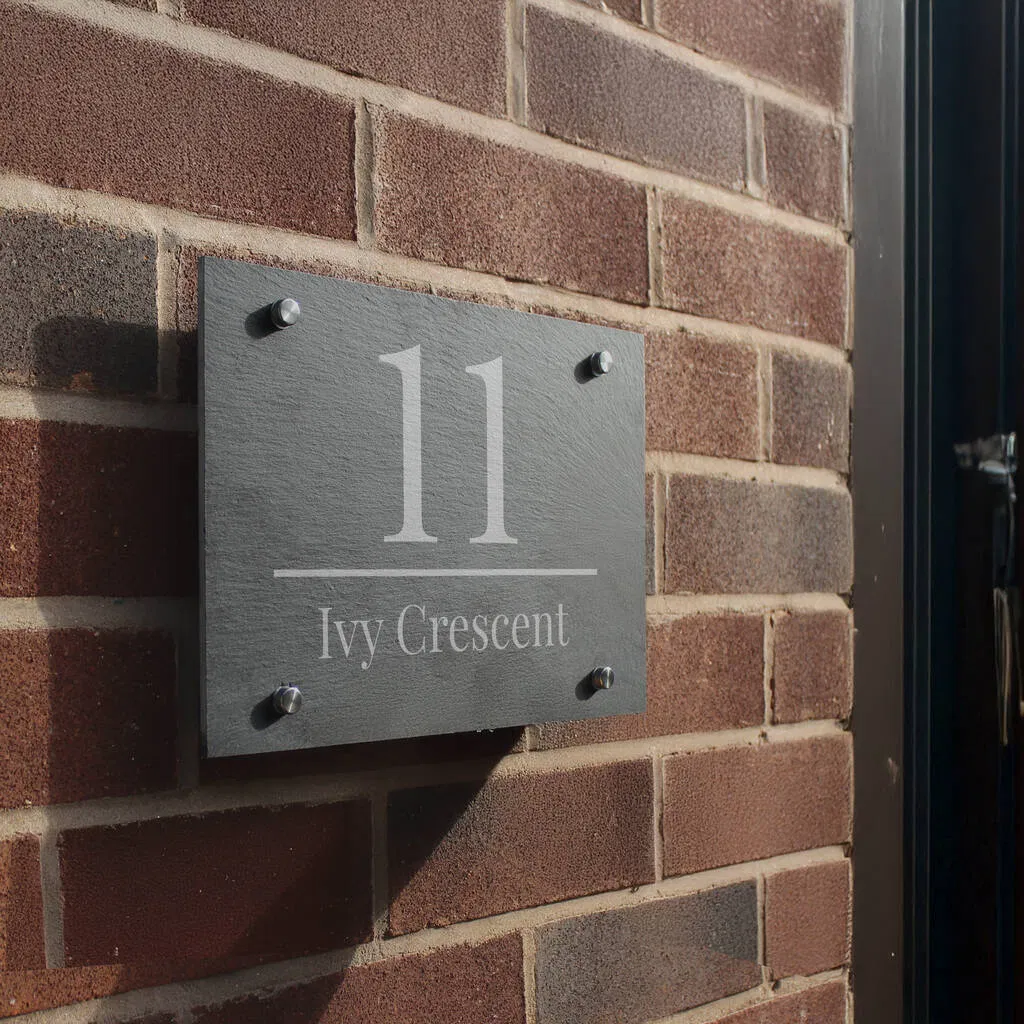 Personalised Large Number Slate House Sign - main product image