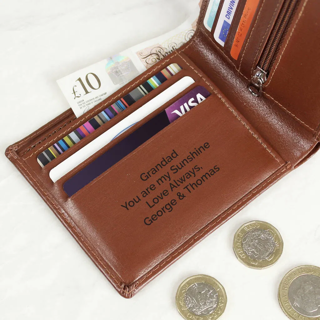 Personalised Leather Wallet - main product image