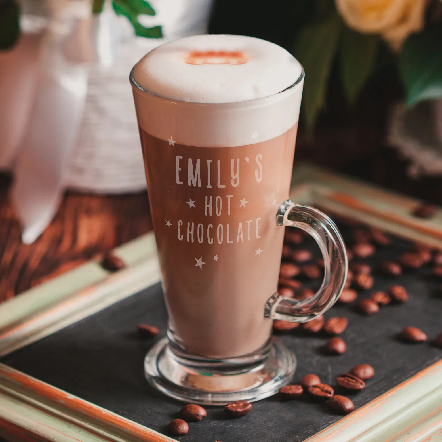 Personalised 'Let's Get Cosy' Latte Glass - main product image