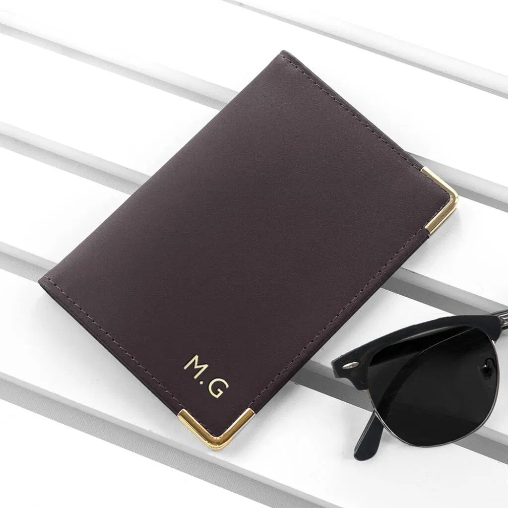 Personalised Luxury Leather Passport Cover - main product image