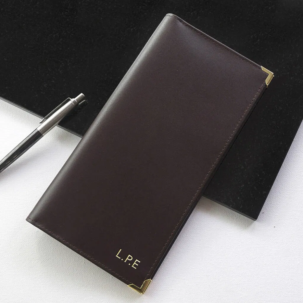 Personalised Luxury Leather Travel Wallet - main product image