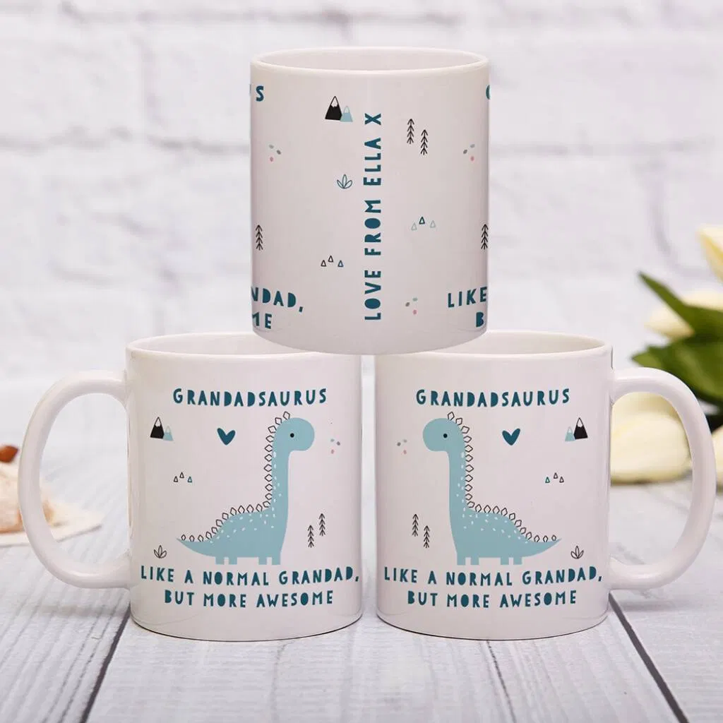 Personalised 'More Awesome' Dinosaur Mug - main product image