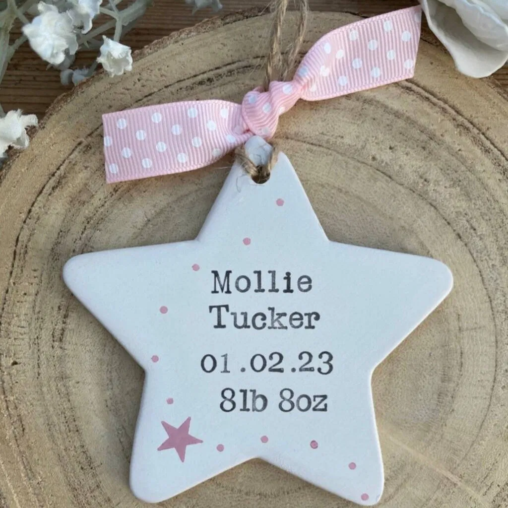 Personalised New Baby Star - main product image