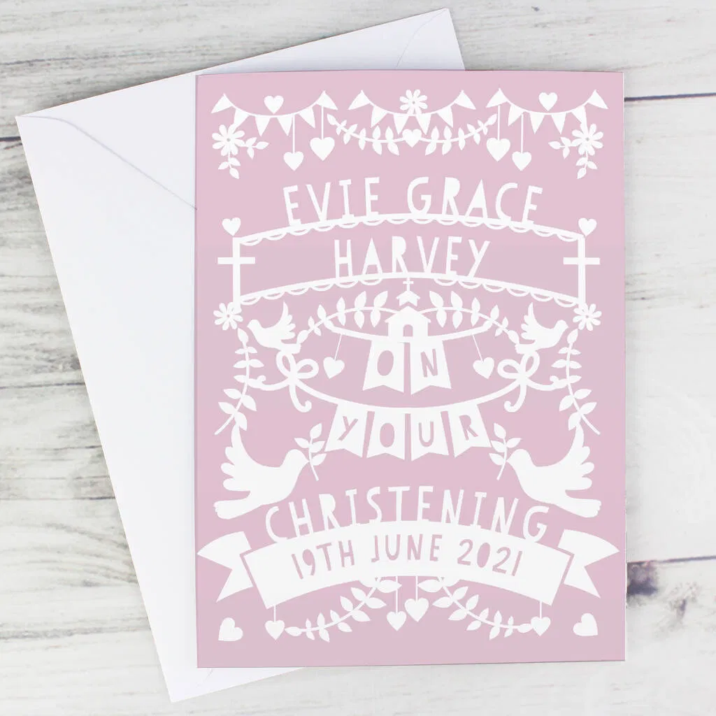 Personalised Papercut Style Card - main product image