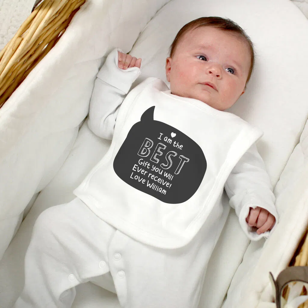 Personalised Speech Bubble Bib - main product image