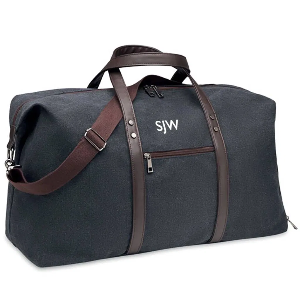 Personalised Washed Canvas Weekend Bag - main product image