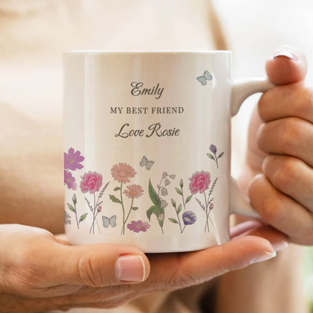 Personalised Wild Flowers Mug - main product image