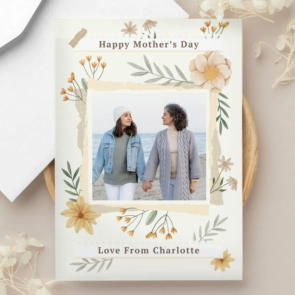 Personalised Wild Flowers Photo Card - main product image